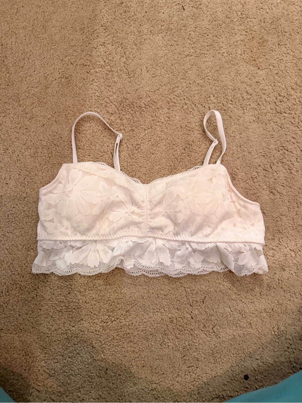 White Lace Bralette girls XL 14/16 Happy Nation NWOT